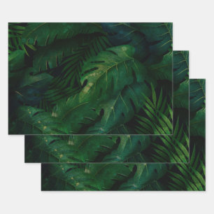 Feuille De Papier Cadeau Feuillage de la forêt tropicale humide