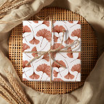 Feuille De Papier Cadeau Feuillage moderne en terre cuite Ginkgo<br><div class="desc">Superbe conception en terre cuite ginkgo,  adapté à toutes les occasions de cadeaux. Des illustrations d'aquarelle élégantes ont été disposées dans une répétition multidirectionnelle. Veuillez voir d'autres objets de cette collection unique.</div>