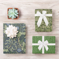 Feuillage vert vintage Morris Enveloppement d'algu
