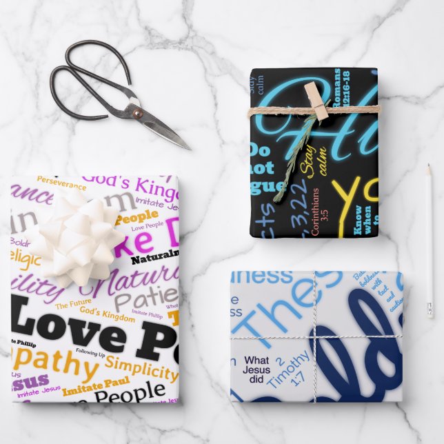 Feuille De Papier Cadeau Feuille cadeau Christian JW LPMD Set 01 (Recto)