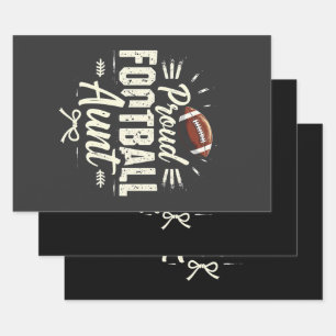 Feuille De Papier Cadeau Fier football tante Imaginaire football match