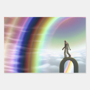 Feuille De Papier Cadeau Figure de mystère au Stargate interdimensionnel