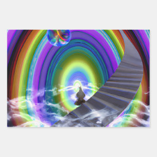 Feuille De Papier Cadeau Figure de mystère au Stargate interdimensionnel