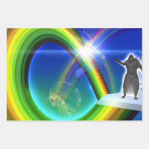 Feuille De Papier Cadeau Figure de mystère au Stargate interdimensionnel