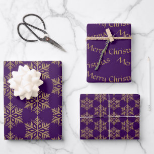 Feuille De Papier Cadeau Fléau de neige - Effet Parties scintillant