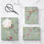 Feuille De Papier Cadeau Fleur de sauge verte florale sauvage<br><div class="desc">Papier d'emballage floral moderne de fleur de sauge verte sauvage.</div>