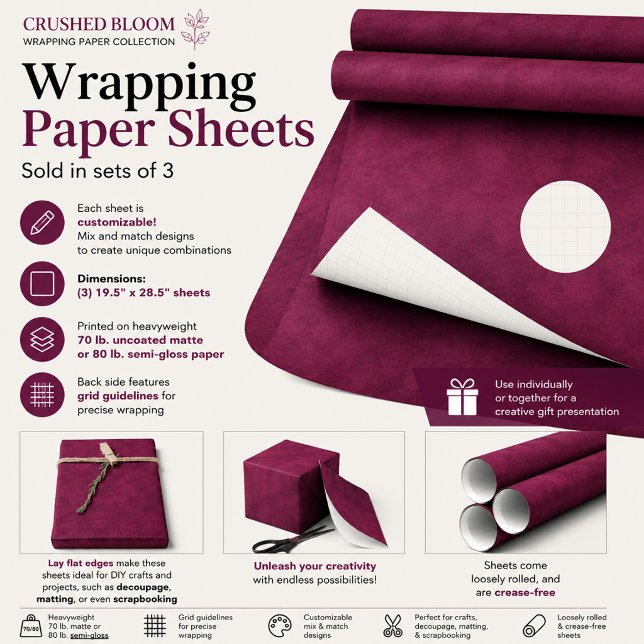 Feuille De Papier Cadeau Fleur Écrasée (Créateur téléchargé)