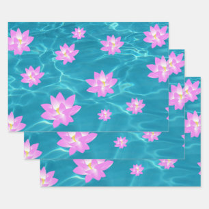 Feuille De Papier Cadeau Fleur Lotus