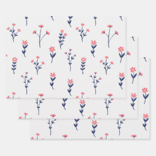 Feuille De Papier Cadeau Fleur Printemps florissant Floral sans joint