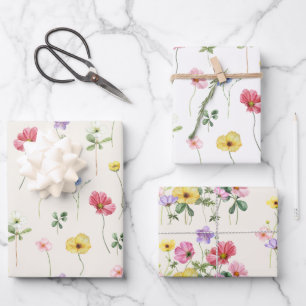 Feuille De Papier Cadeau Fleur sauvage Rustic Chic Floral Mariage campagnar