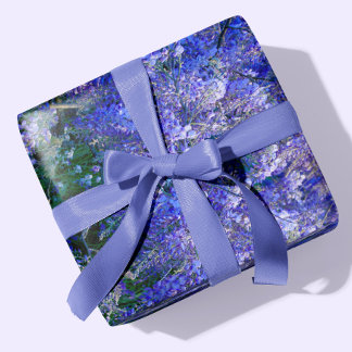 Feuille De Papier Cadeau Fleurs de bactéries violettes + Lavande