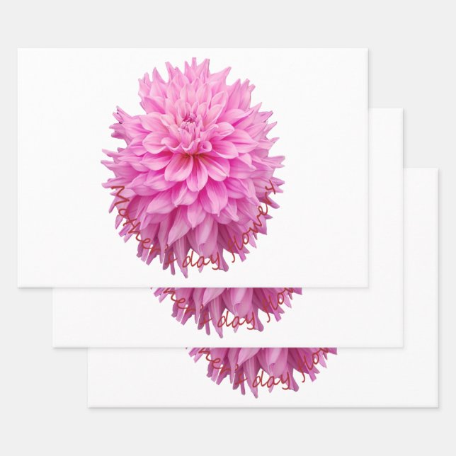 Feuille De Papier Cadeau Fleurs de la Fête des Mères (Lot)