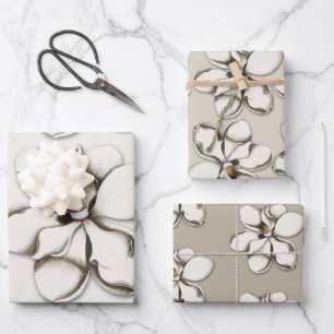 Feuille De Papier Cadeau Fleurs de magnolia du Sud pour toutes occasions