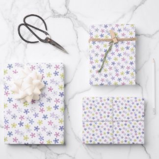 Feuille De Papier Cadeau Fleurs pastel