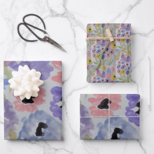 Feuille De Papier Cadeau Fleurs sauvages d'été