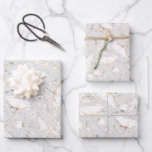 Feuille De Papier Cadeau Fleurs sauvages dorées dessinées à la main Motif é<br><div class="desc">Papiers d'emballage gris clair à motif de fleurs sauvages</div>