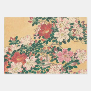 Feuille De Papier Cadeau Fleurs Vintages Azalea Peinture japonaise