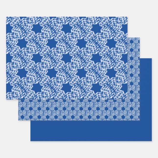 Feuille De Papier Cadeau Flocons de neige et Étoiles (Lot)