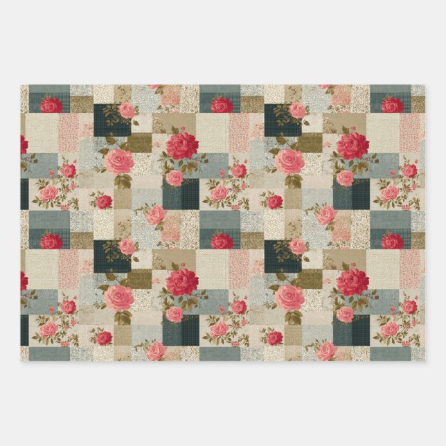 Feuille De Papier Cadeau Floral Fushion (Devant)