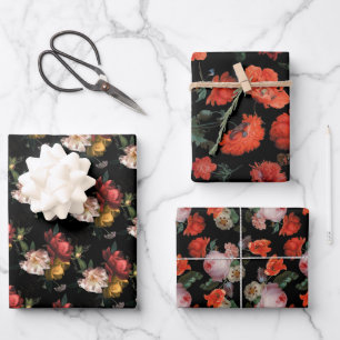 Feuille De Papier Cadeau Floral Rembrandt Dark & Moody