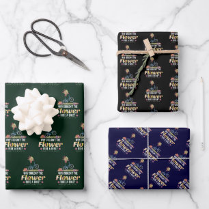 Feuille De Papier Cadeau Flower Ride a Bike Joke - Nature Lover Pun