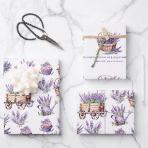 Feuille De Papier Cadeau Flower Shop Lavender Personnalisé