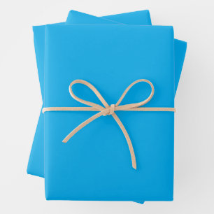 Feuille De Papier Cadeau Fond uni bleu cyan