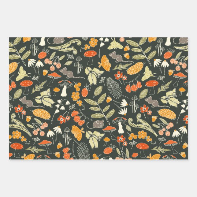 Feuille De Papier Cadeau Forêt (Devant)