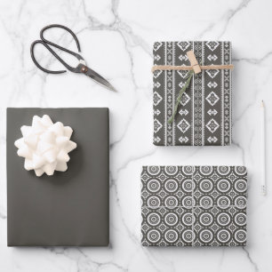 Feuille De Papier Cadeau Forêt de couleur solide Ombre vert gris