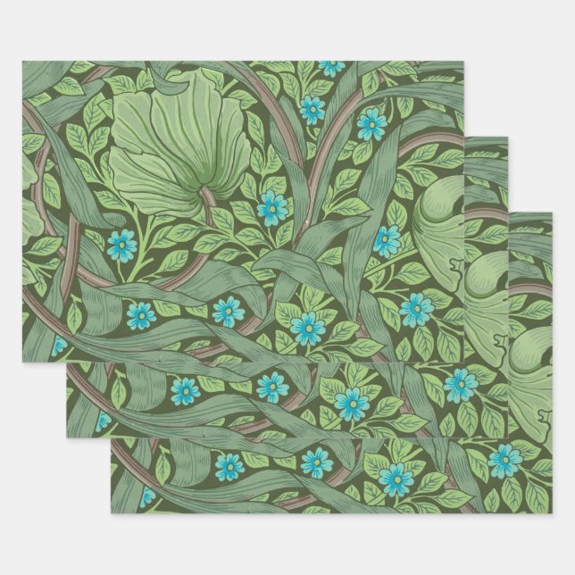 Feuille De Papier Cadeau Forget-Me-Nots, Wallpaper de William Morris (Lot)
