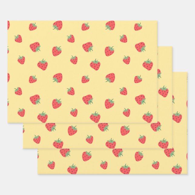 Feuille De Papier Cadeau Framboise sans joint (Lot)