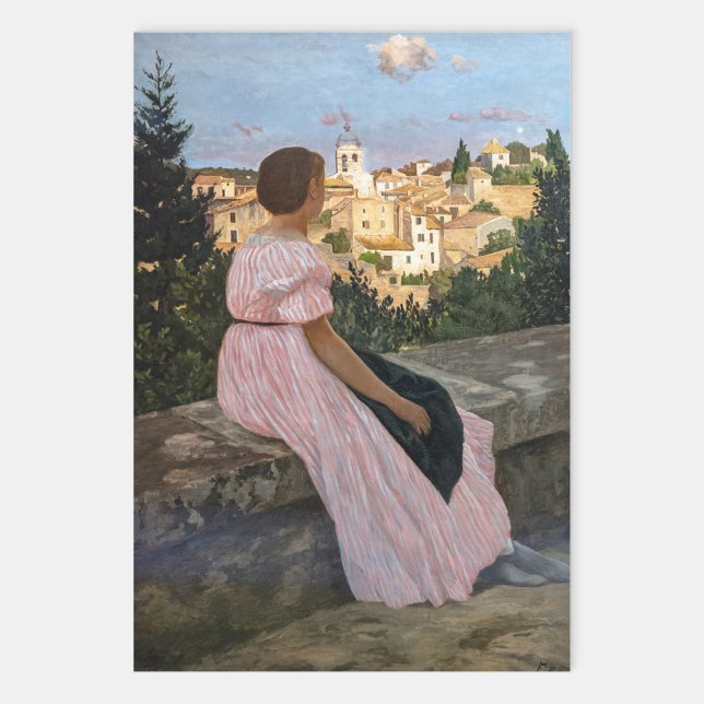 Feuille De Papier Cadeau Frederic Bazille - La robe rose (Créateur téléchargé)