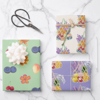 Feuille De Papier Cadeau Fresh to the Market First Birthday Theme - Floral