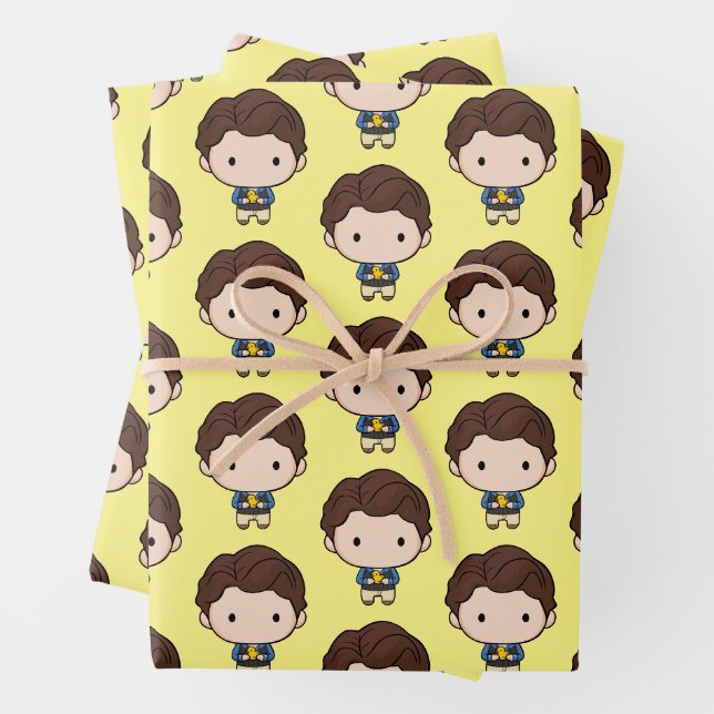 Feuille De Papier Cadeau FRIENDS™ | Chandler Chibi (En situation)