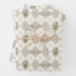 Feuille De Papier Cadeau FRIENDS™ Motif à carreaux de Central Perk