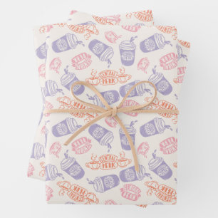 Feuille De Papier Cadeau FRIENDS™ Motif Pastel Central Perk