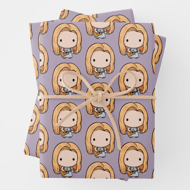 Feuille De Papier Cadeau FRIENDS™ | Phoebe Chibi (En situation)