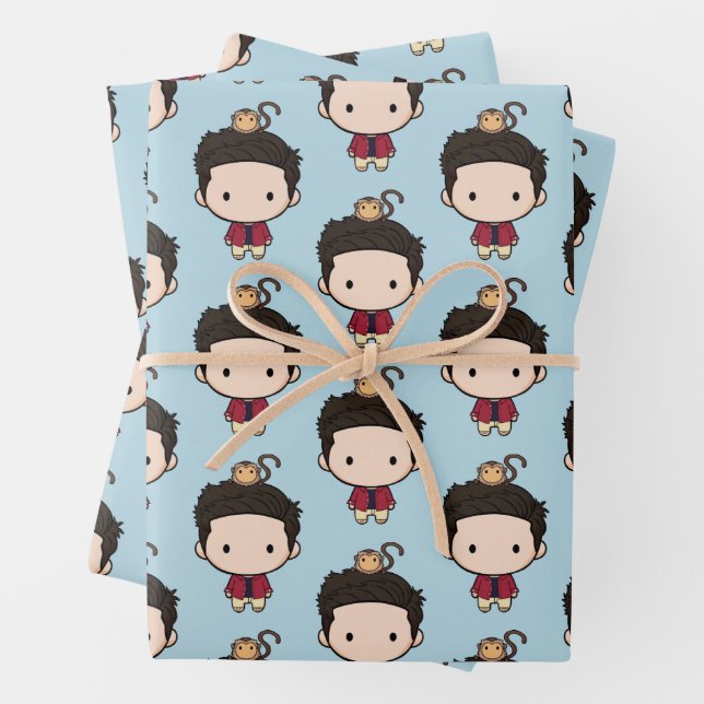 Feuille De Papier Cadeau FRIENDS™ | Ross Chibi (En situation)
