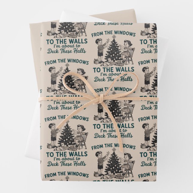 Feuille De Papier Cadeau From The Windows to the Walls I'm About to Xmas (En situation)