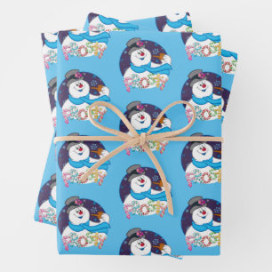 Feuille De Papier Cadeau Frosty the Snowman™ Nom du Sucre de canne colo