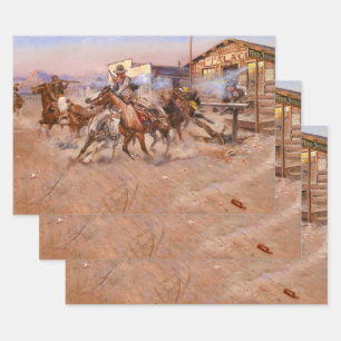 Feuille De Papier Cadeau Fumée d'un. 45, 1908 par Charles Marion Russell