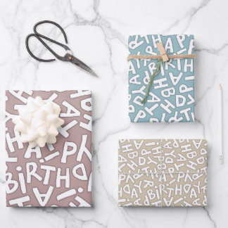 Feuille De Papier Cadeau Fun Bold Joyeux Anniversaire Fête
