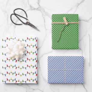 Feuille De Papier Cadeau Fun Colorful Festif Party String Motif