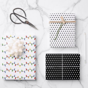 Feuille De Papier Cadeau Fun Colorful Festif Party String Motif