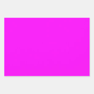 Feuille De Papier Cadeau Fun Festif Moderne Chic Solid Rose brillant Magent