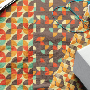 Feuille De Papier Cadeau Fun Retro Designs Groovy 70s