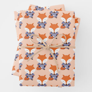 Feuille De Papier Cadeau Fun Retro maillot de bain Fox animal