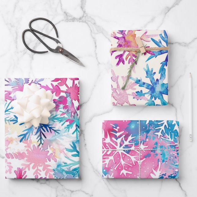 Feuille De Papier Cadeau Funky Bright Thème de Noël (Recto)