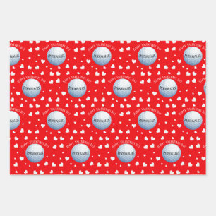 Feuille De Papier Cadeau Funny Custom Golf Baller Valentines Day