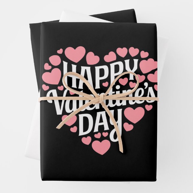 Feuille De Papier Cadeau Funny Happy Valentines Day Heart Love Valentine (En situation)